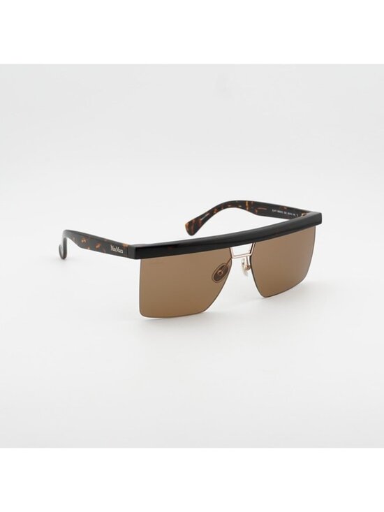 Max Mara MM0072 52E Sunglasses Dark Havana Square Frame, Brown Lenses main image 9